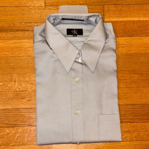 Calvin Klein Other - Calvin Klein Men's Sky Blue Dress Shirt 100% Cotton 16 32/33